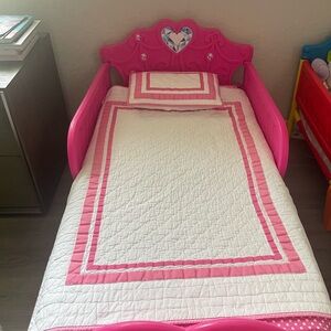 COPY - Pottery Barn Kids hot pink Harper toddler quilt & pillow sham